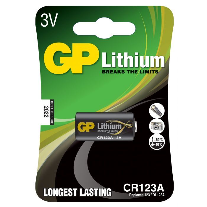 GP Photo CR123A Lithium, 3V