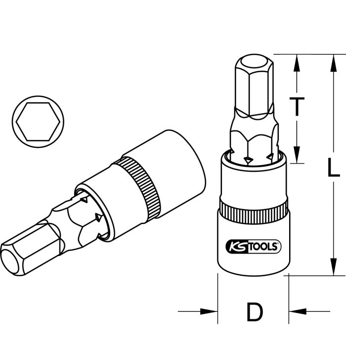 Bitspipe 1/2" unbrako 3/8"