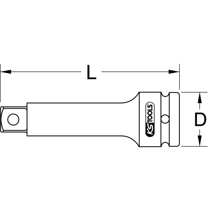 Kraftforlenger 1/2" 125mm