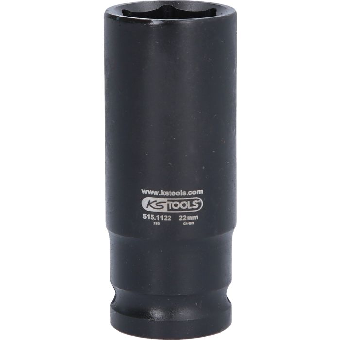 Kraftpipe 1/2" 6-kant 22mm lang