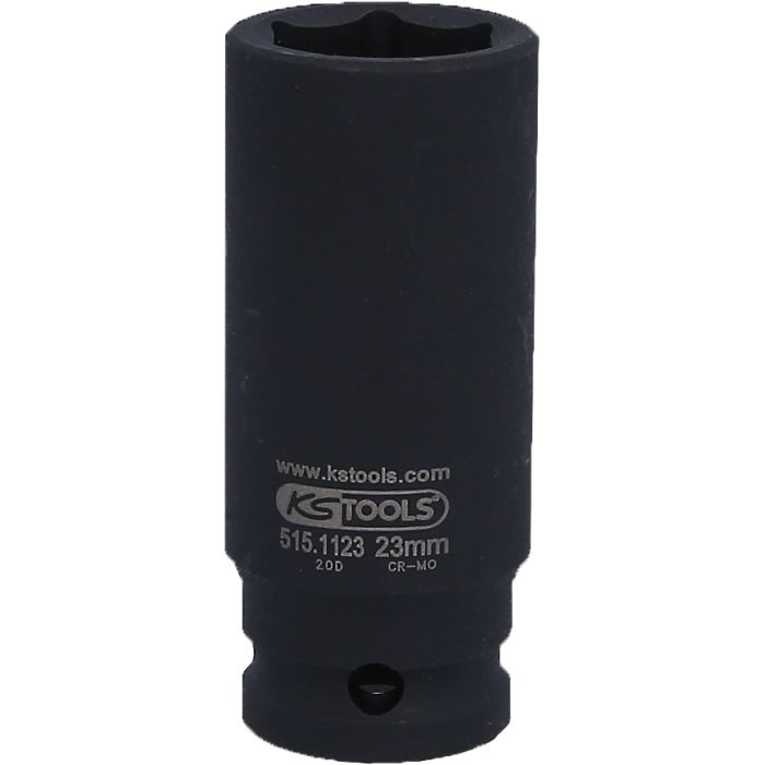 Kraftpipe 1/2" 6-kant 23mm lang