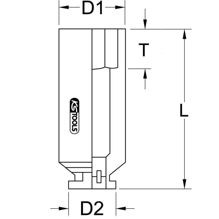 Kraftpipe 3/4" 6-kant 33mm lang