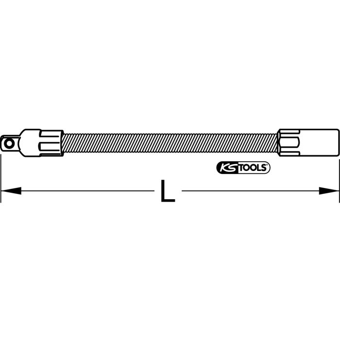 Forlenger 1/4" fleksibel 150mm