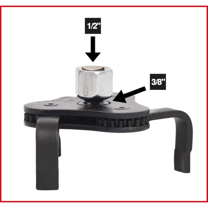 Oljefilter 3/8" og 1/2"strammenøkkel Ø65-120mm