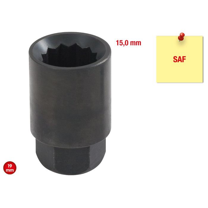 SAF 12-kant bremseskive-pipe 15mm