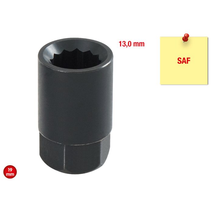 SAF 12-kant bremseskive-pipe 13mm
