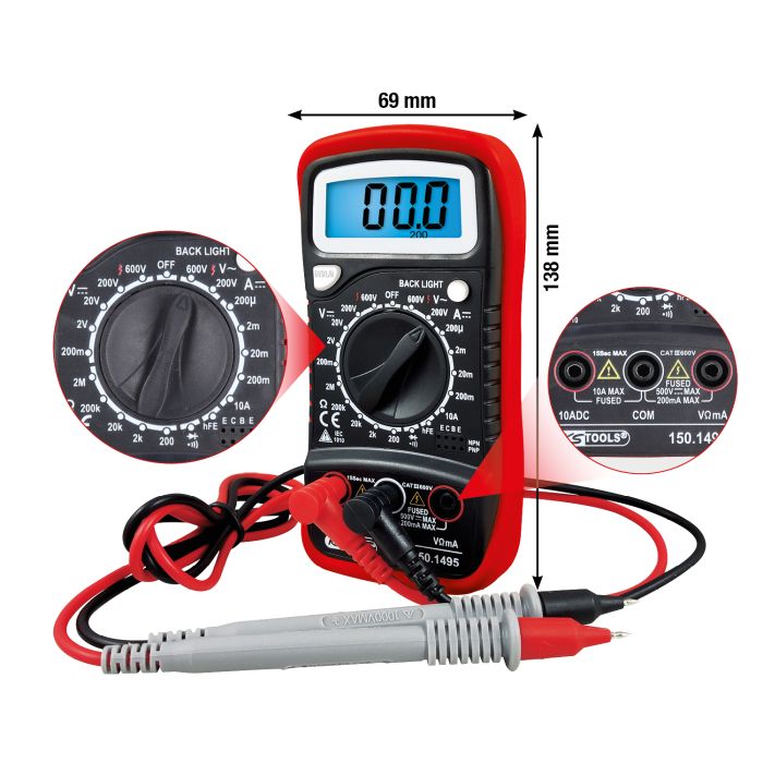 Multimeter Digitalt Cat III