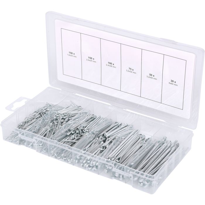 Sortiment Splinter 1,6x25,4mm-4,0x63,5mm, 555 deler