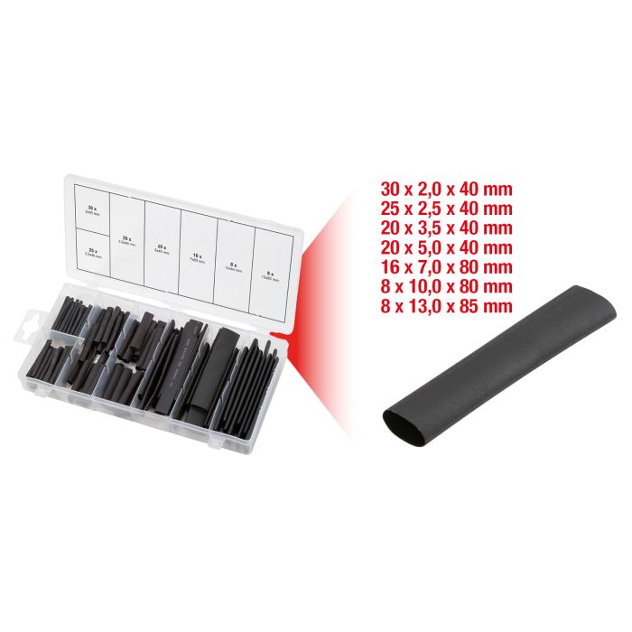 Sortiment Krympestrømper 2,0x40-13x80, 127 deler