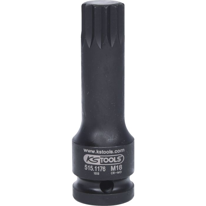 Kraftbitspipe 1/2" XZN M18 lang