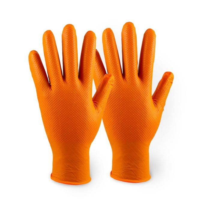 Engangshansker L Orange Ekstra tykke, 100 stk