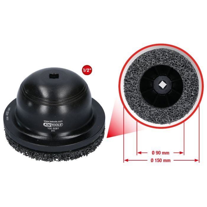 Hjulnavslipersett Ø150mm for muttertrekker, Innvendig-Ø 90mm, 2-Deler