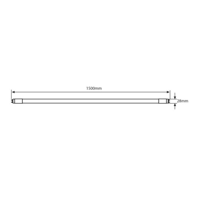 Noxion LED Lysrør T8 Standard 19W - kald hvit, 150cm