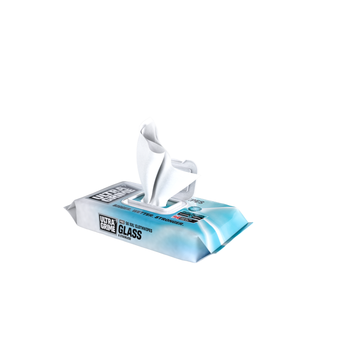 Ultragrime Pro Glass and Stainless XXL wipes, 50pack