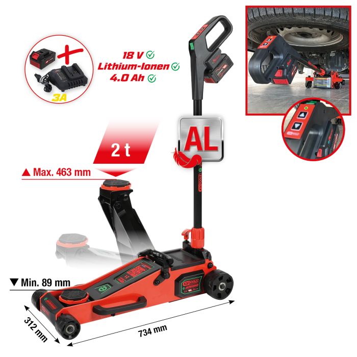E-performance garasjejekk batteridrevet 2000kg