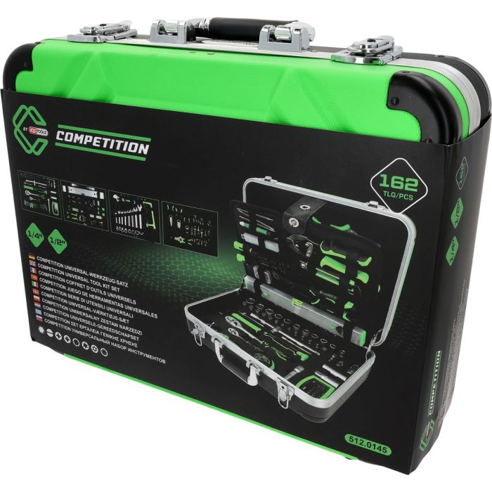 KS Tools COMPETITION Verktøysett i koffert 1/4" + 1/2", 145 deler