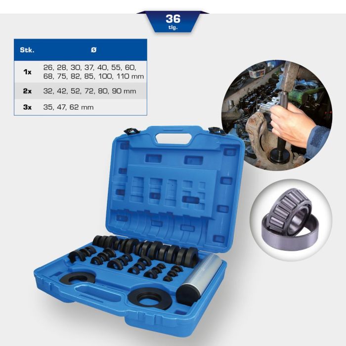 Lagerinndriversett, nylon, 36 deler
