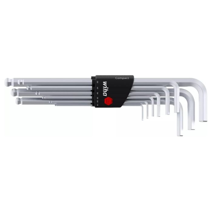 Unbrakonøkkelsett kule i Compact-holder 1,5-10mm 9 deler