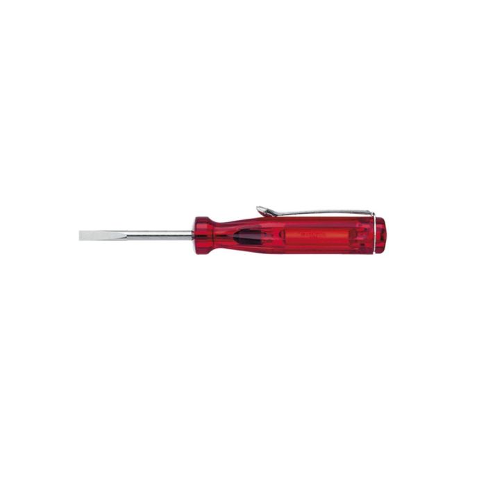 Skrutrekker spor 3,0x40mm transparent-rødt, med klips