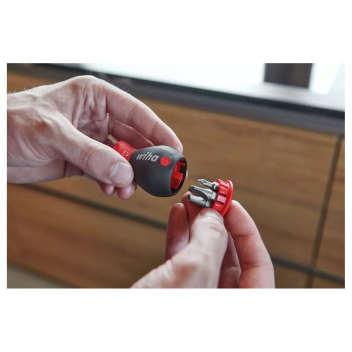 Skrutrekker med bitsmagasin magnetisk Stubby Spor/PH, med 6 bits