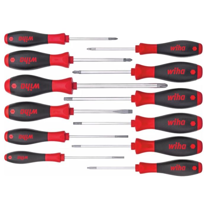 Skrutrekkersett SoftFinish, 12 deler