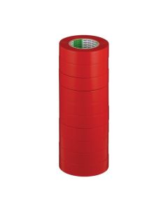 Ripca R&oslash;d isolasjonstape 15mm x 10m,10-pakning