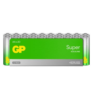 GP Super LR6/AA batteri, 20 stk