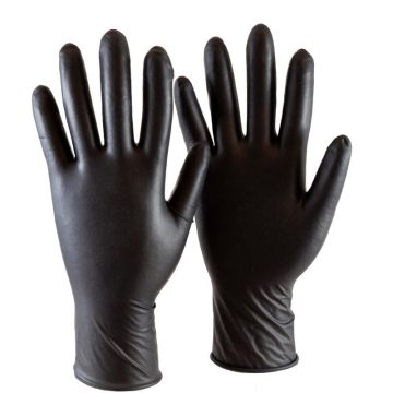 Engangshansker L Sort Nitril pudderfri, 100pk