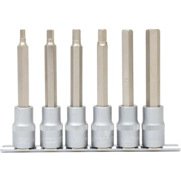 Bitspipesett Rail 1/2" unbrako 6 deler 5-12mm