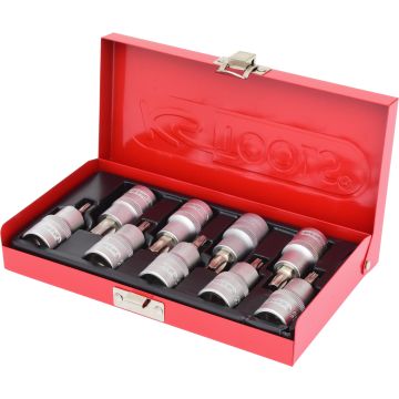 Bitspipesett 1/2" Torx T20-T60 9 deler