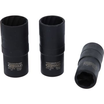 Kraft ekstraktorpipesett 1/2" for hjulbolter 17-21mm, 3 deler