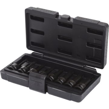 Kraftbitspipesett 1/2" lange Torx T30-T80 8 deler