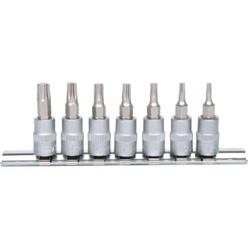 Bitspipesett Rail 1/4" Torx 7 deler T10-T40
