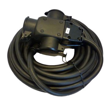 Skjøteledning 3-veis 3x2.5mm2, 10m