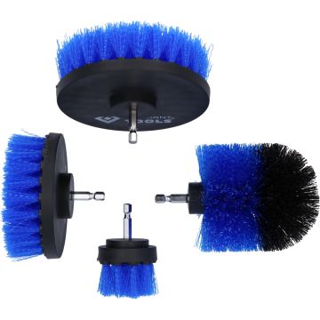 Børste Rengjøringssett for bormaskin 4 deler, 1/4" bitsinnfestning