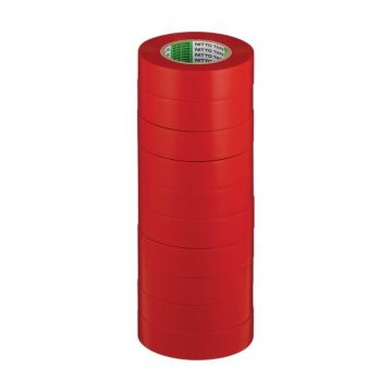 Ripca Rød isolasjonstape 15mm x 10m,10-pakning