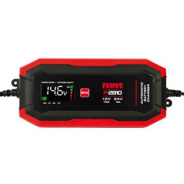 Ferve F-2810 Automatisk batterilader HF Plus 12/24v 10-120ah 10A/5A